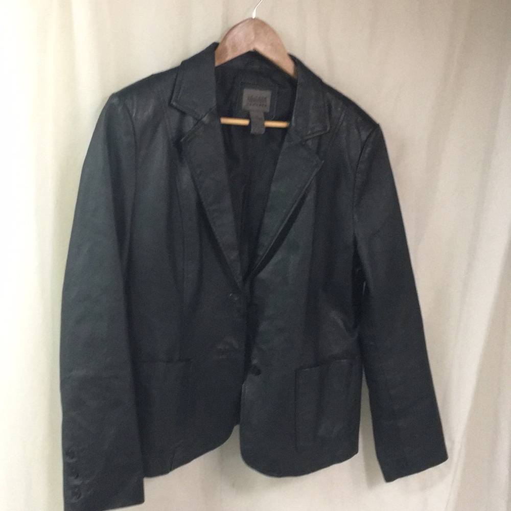 Black leather John Paul Richard jacket